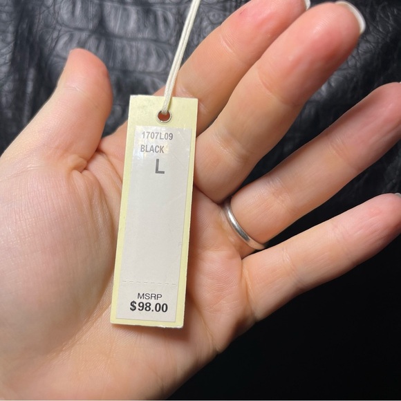 NWT - Max Studio women's black snake print moto biker pull on leggings in size L - Picture 5 of 6